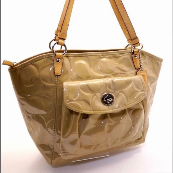 COACH F14663 RETIRED LEAH EMBOSSED TOTE - Picture 7 of 16